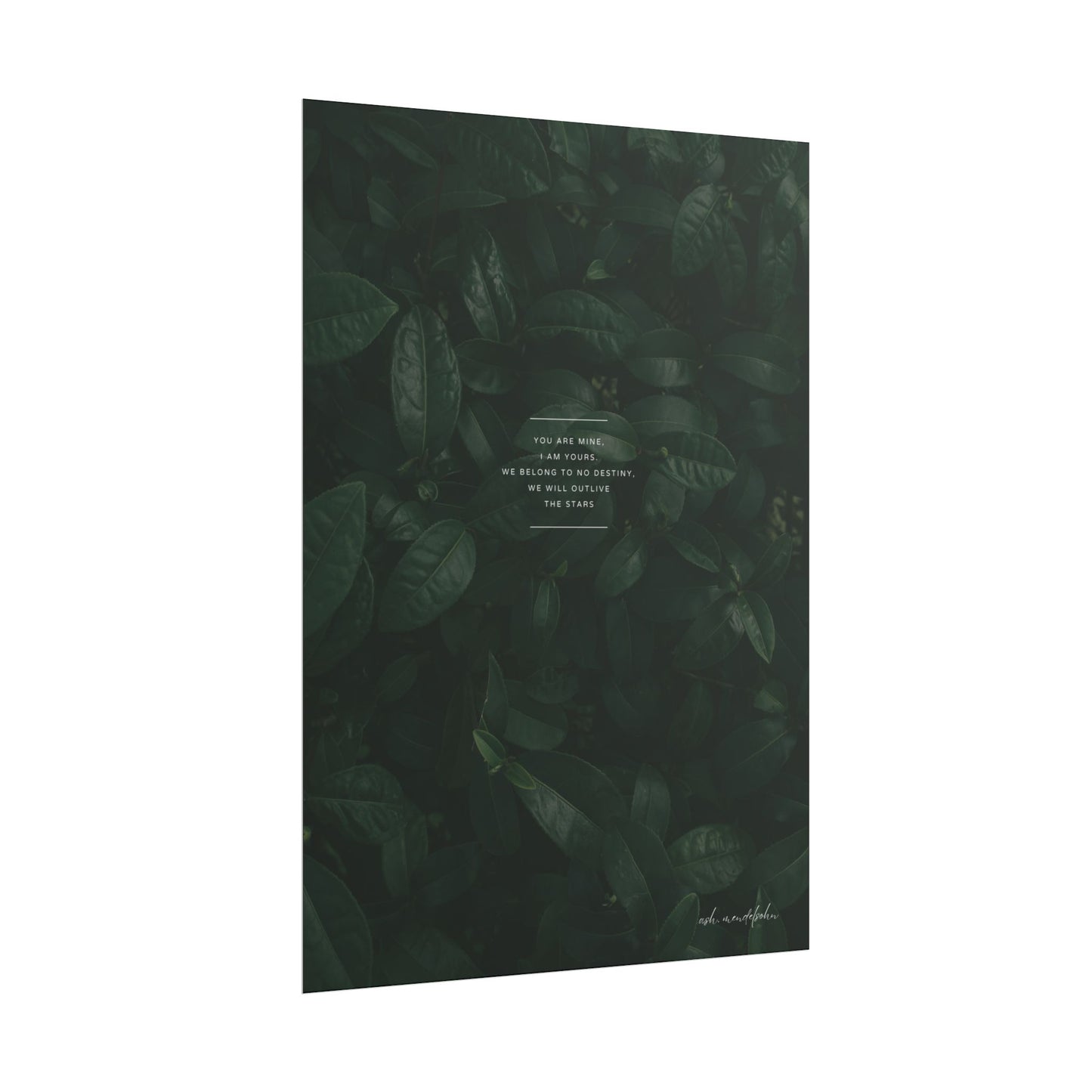 Our Love Poem, Nature Print Unframed
