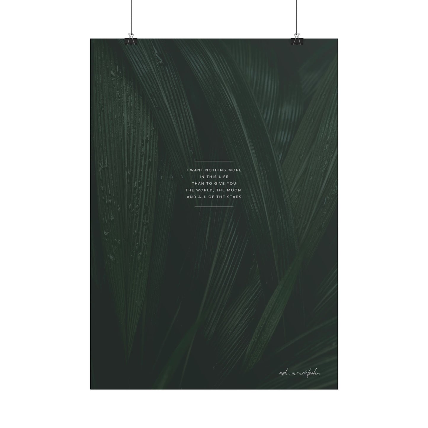 Galaxy Love Poem, Nature Print Unframed