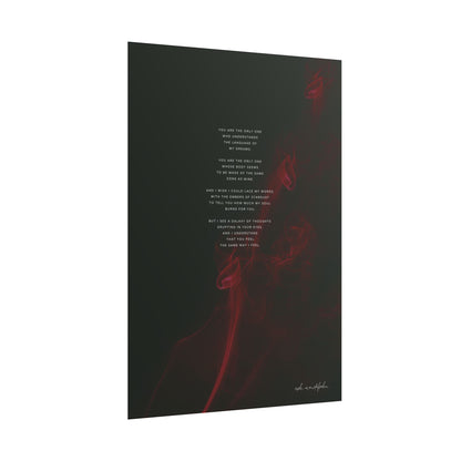 Only You Poem, Romantic Print Unframed