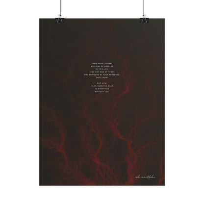 Life Breath Poem, Romantic Print Unframed