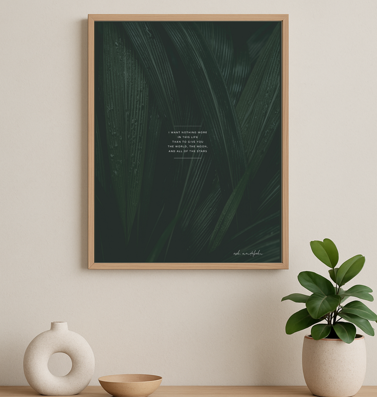Galaxy Love Poem, Nature Print Unframed