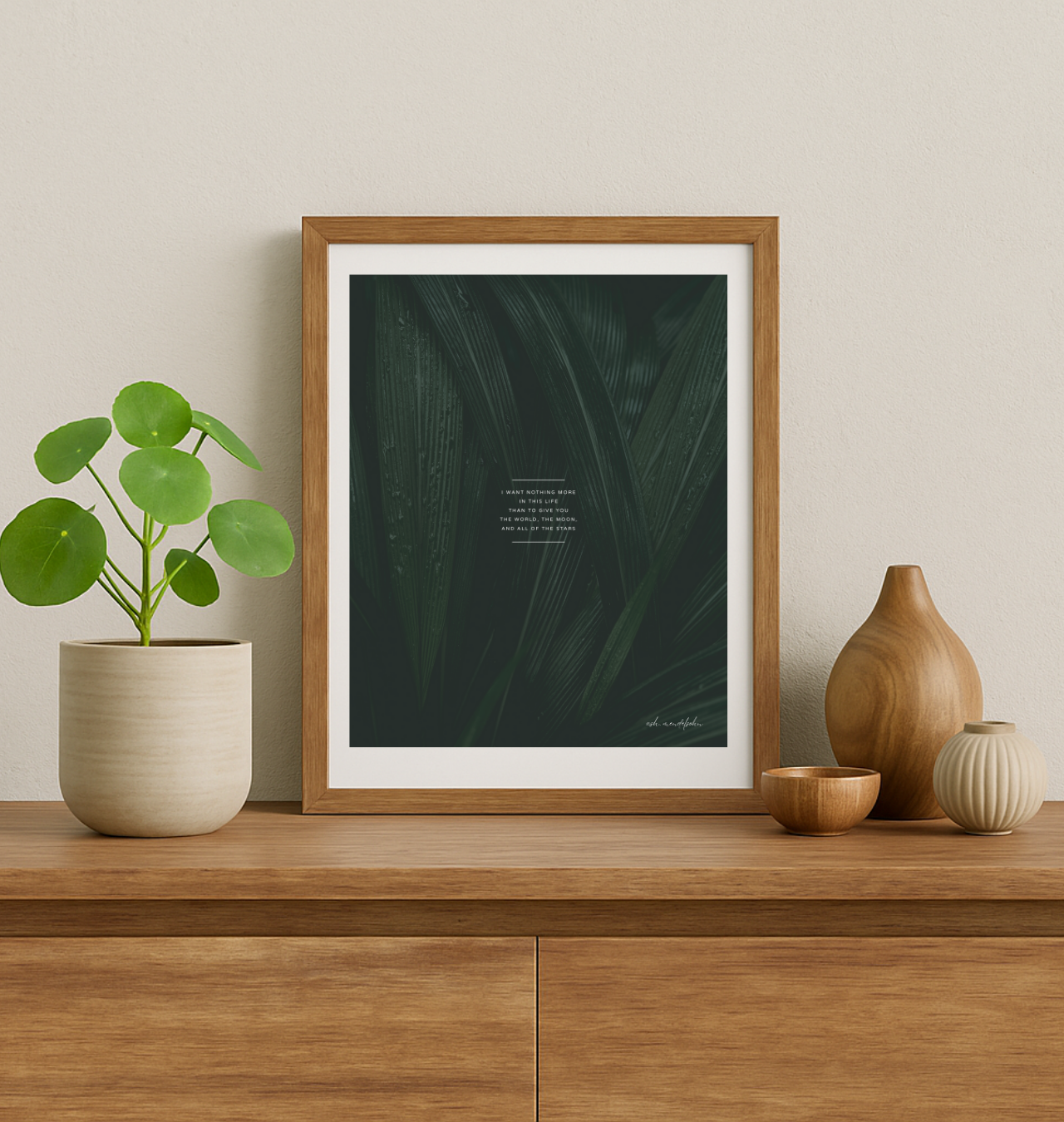 Galaxy Love Poem, Nature Print Unframed