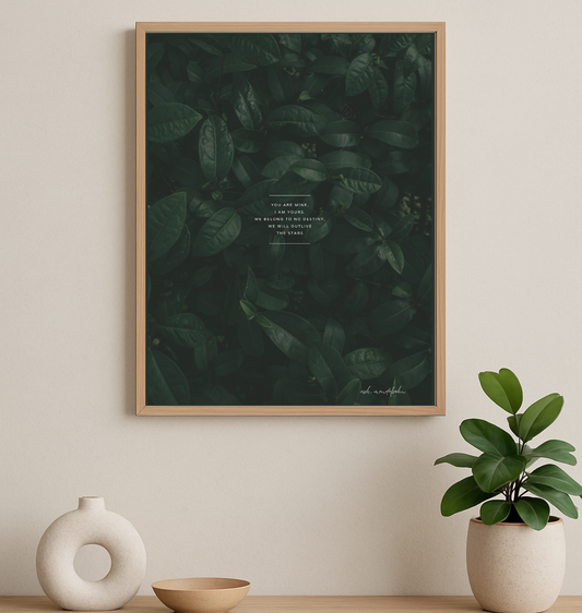 Our Love Poem, Nature Print Unframed