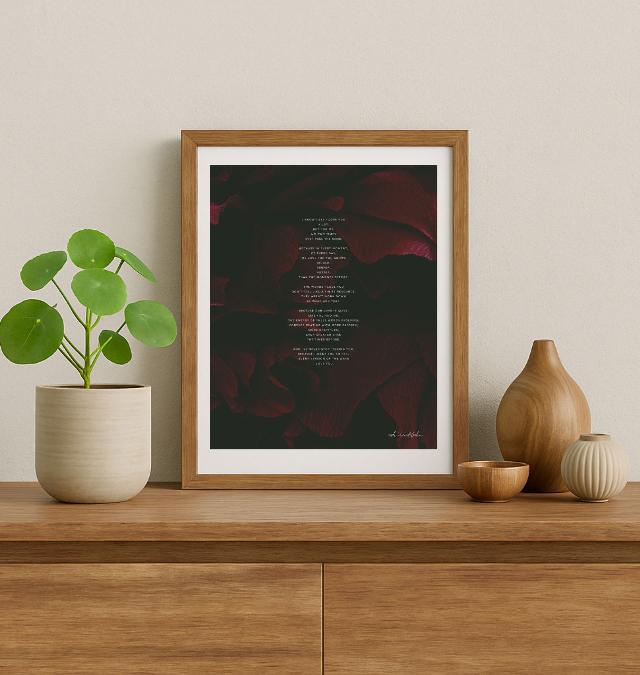 More Love Poem, Romantic Print Unframed