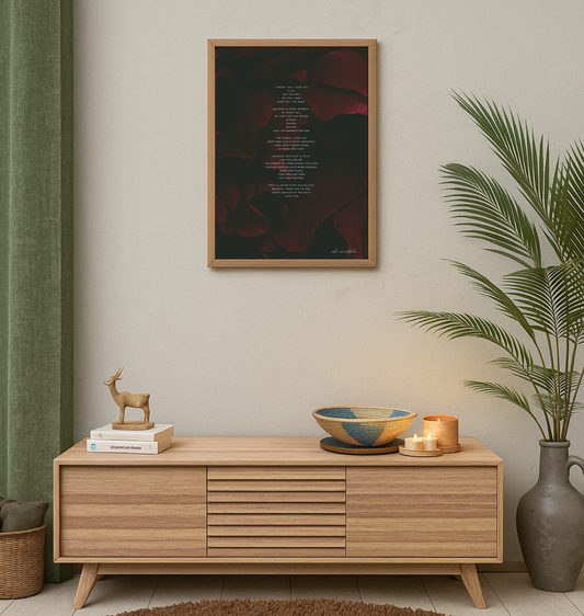 More Love Poem, Romantic Print Unframed