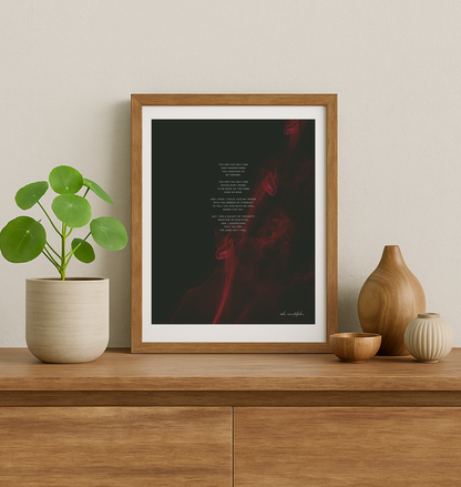 Only You Poem, Romantic Print Unframed