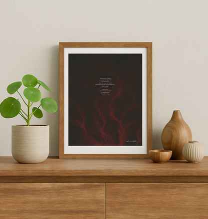 Life Breath Poem, Romantic Print Unframed