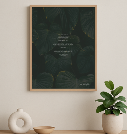 Puzzle Pieces Poem, Nature Print Unframed
