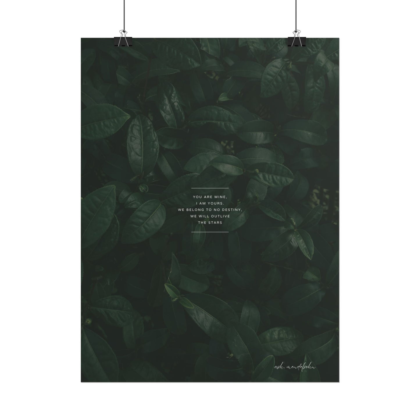 Our Love Poem, Nature Print Unframed