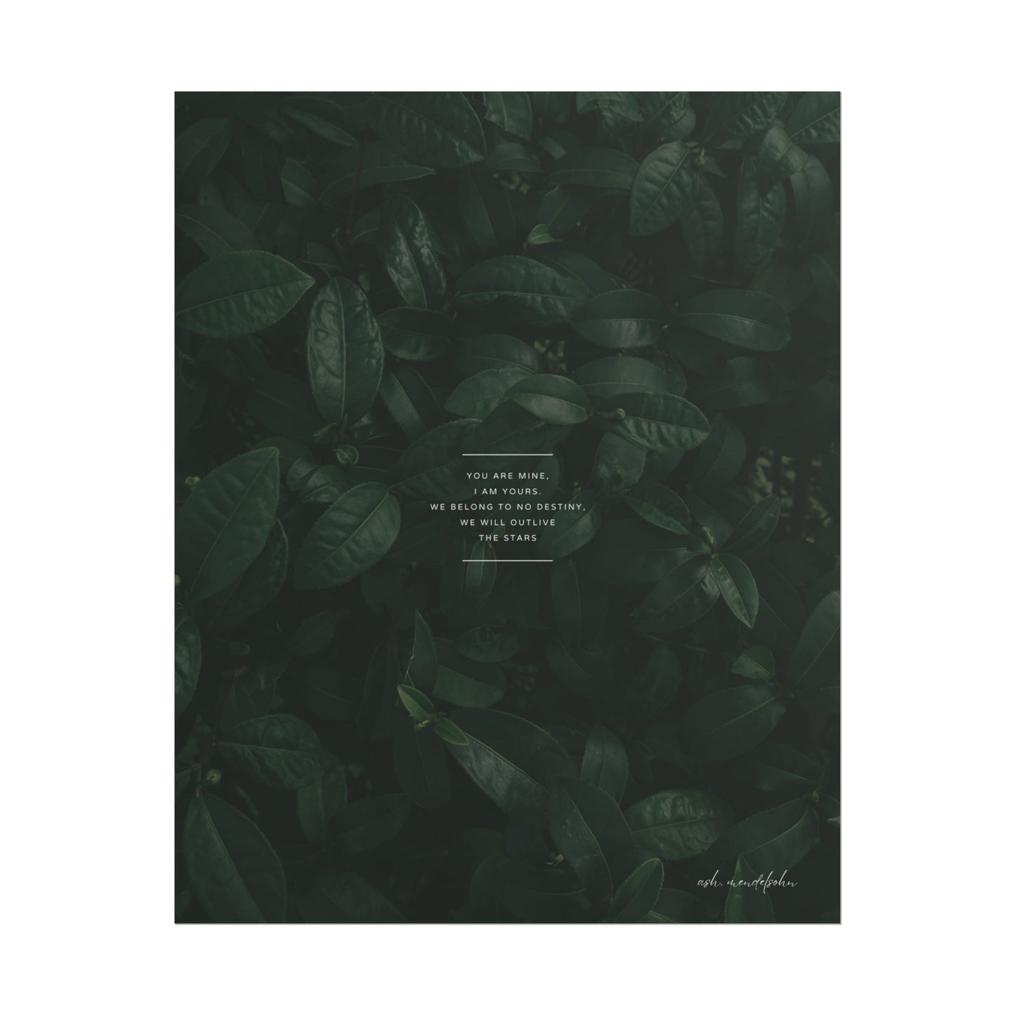 Our Love Poem, Nature Print Unframed
