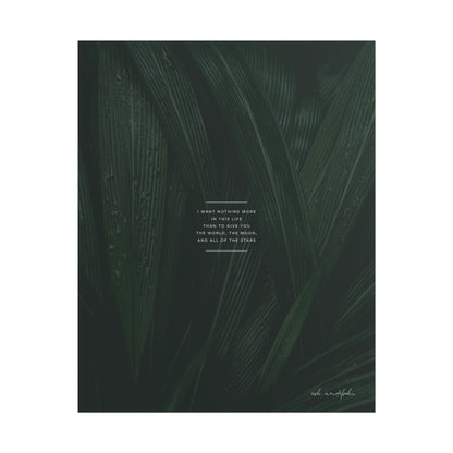 Galaxy Love Poem, Nature Print Unframed