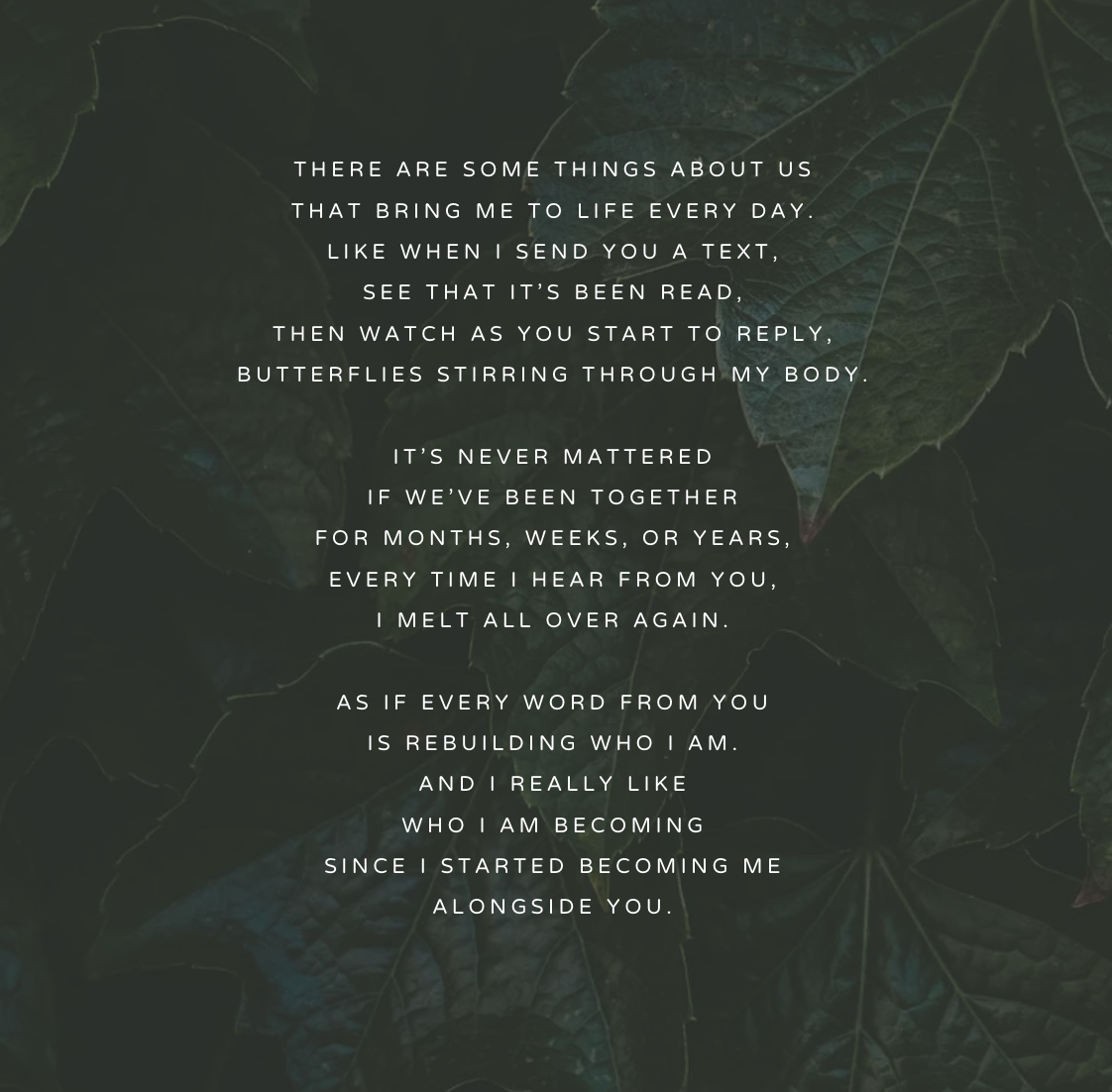 You And The Butterflies Poem, Nature Print Unframed