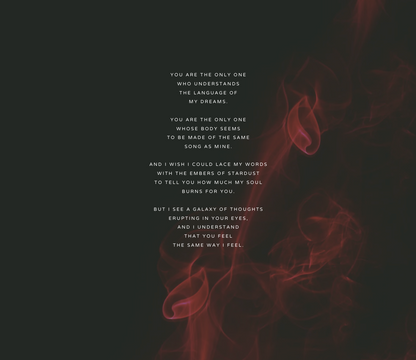 Only You Poem, Romantic Print Unframed